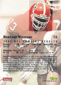 1994 Classic NFL Draft - Gold #75 Bernard Williams Back