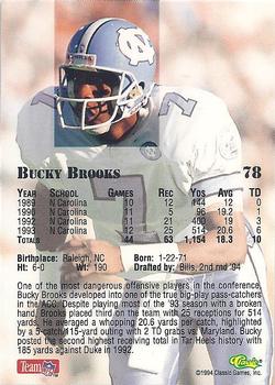 1994 Classic NFL Draft - Gold #78 Bucky Brooks Back