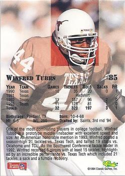1994 Classic NFL Draft - Gold #85 Winfred Tubbs Back