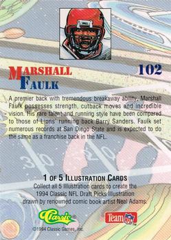 1994 Classic NFL Draft - Gold #102 Marshall Faulk Back