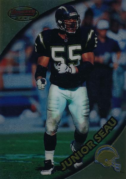 1997-98 Bowman's Best Jumbos #11 Junior Seau Front