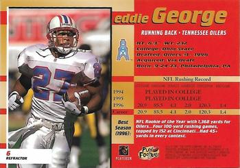 1997-98 Bowman's Best Jumbos - Refractors #6 Eddie George Back