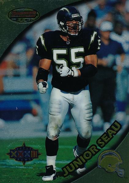 1997-98 Bowman's Best Super Bowl Jumbos #11 Junior Seau Front