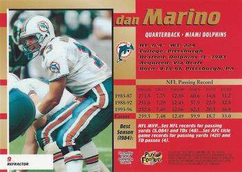 1997-98 Bowman's Best Super Bowl Jumbos - Refractors #9 Dan Marino Back