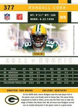 2011 Score #377 Randall Cobb Back