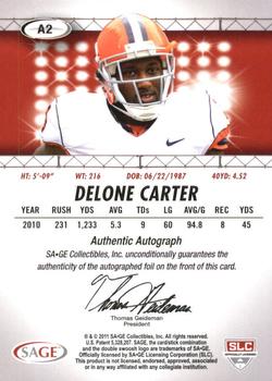2011 SAGE HIT - Autographs #A2 Delone Carter Back