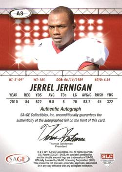 2011 SAGE HIT - Autographs #A3 Jerrel Jernigan Back