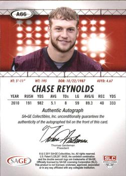 2011 SAGE HIT - Autographs Gold #66 Chase Reynolds Back