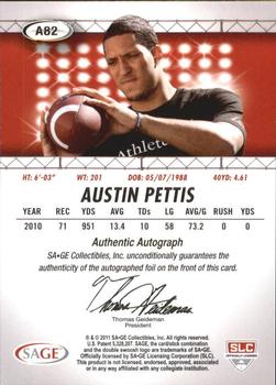 2011 SAGE HIT - Autographs Gold #82 Austin Pettis Back