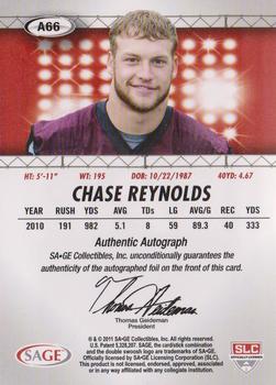 2011 SAGE HIT - Autographs Silver #A66 Chase Reynolds Back
