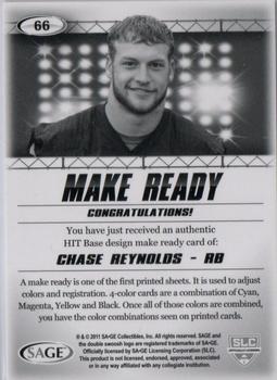2011 SAGE HIT - Make Ready Magenta #66 Chase Reynolds Back