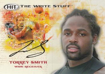 2011 SAGE HIT - Write Stuff #WS19 Torrey Smith Front
