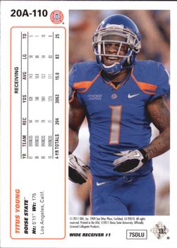 2011 Upper Deck - 20th Anniversary #20A-110 Titus Young Back