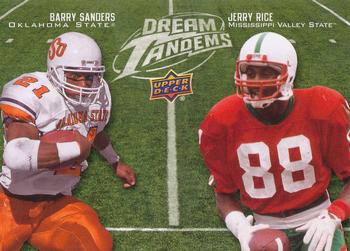 2011 Upper Deck - Dream Tandems #DT-4 Barry Sanders / Jerry Rice Front