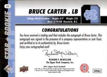 2011 Upper Deck - Rookie Autographs #89 Bruce Carter Back