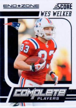 2011 Score - Complete Players End Zone #20 Wes Welker Front