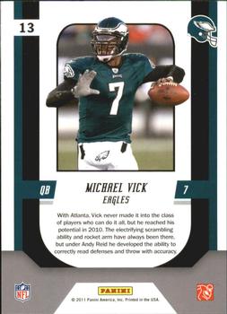 2011 Score - Complete Players Gold Zone #13 Michael Vick Back
