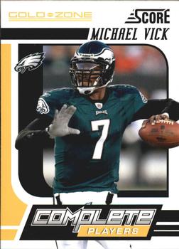 2011 Score - Complete Players Gold Zone #13 Michael Vick Front