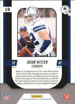 2011 Score - Complete Players Red Zone #10 Jason Witten Back