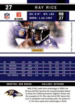 2011 Score - End Zone #27 Ray Rice Back