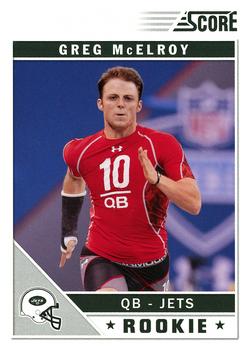 2011 Score - Glossy #338 Greg McElroy Front