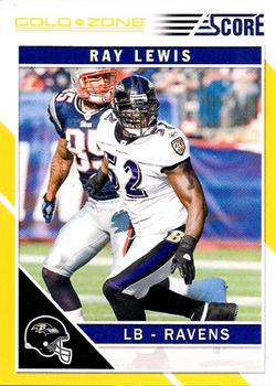 2011 Score - Gold Zone #26 Ray Lewis Front