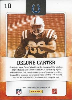 2011 Score - Hot Rookies #10 Delone Carter Back