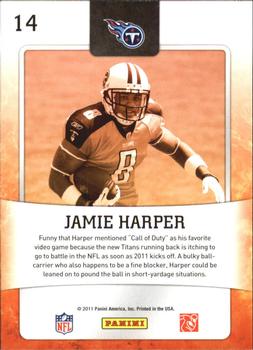 2011 Score - Hot Rookies #14 Jamie Harper Back