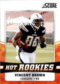 2011 Score - Hot Rookies #29 Vincent Brown Front