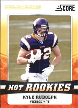 2011 Score - Hot Rookies Gold Zone #18 Kyle Rudolph Front