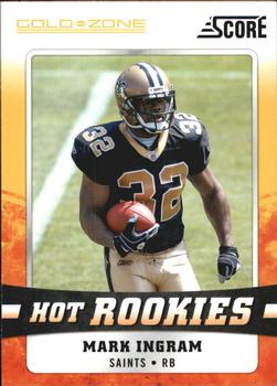 2011 Score - Hot Rookies Gold Zone #20 Mark Ingram Front
