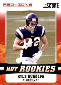 2011 Score - Hot Rookies Red Zone #18 Kyle Rudolph Front