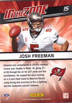 2011 Score - In the Zone #15 Josh Freeman Back