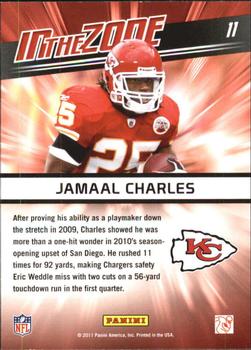 2011 Score - In the Zone #11 Jamaal Charles Back