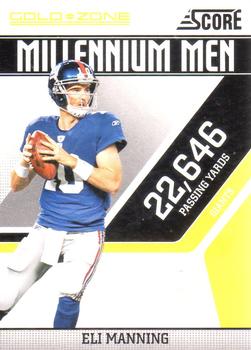 2011 Score - Millennium Men Gold Zone #9 Eli Manning Front