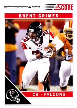 2011 Score - Scorecard #10 Brent Grimes Front