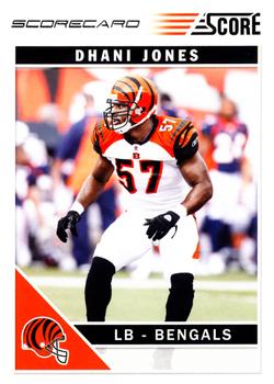 2011 Score - Scorecard #61 Dhani Jones Front