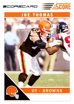 2011 Score - Scorecard #70 Joe Thomas Front