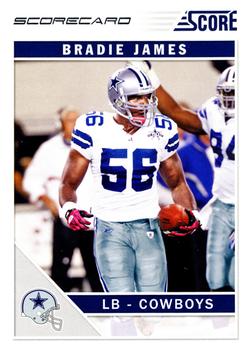 2011 Score - Scorecard #75 Bradie James Front