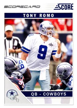 2011 Score - Scorecard #83 Tony Romo Front
