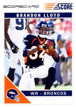 2011 Score - Scorecard #84 Brandon Lloyd Front