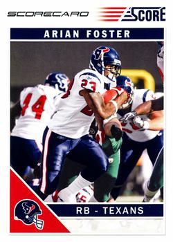 2011 Score - Scorecard #114 Arian Foster Front