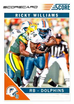 2011 Score - Scorecard #157 Ricky Williams Front