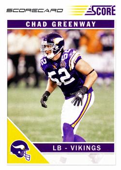 2011 Score - Scorecard #160 Chad Greenway Front