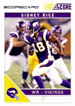 2011 Score - Scorecard #164 Sidney Rice Front