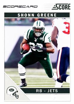2011 Score - Scorecard #207 Shonn Greene Front