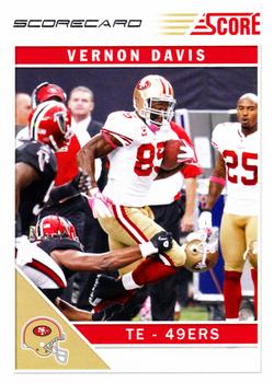 2011 Score - Scorecard #254 Vernon Davis Front