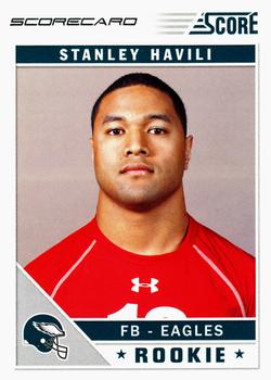 2011 Score - Scorecard #389 Stanley Havili Front