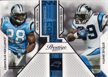 2011 Panini Prestige - Connections #17 Jonathan Stewart / Steve Smith Front