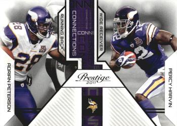 2011 Panini Prestige - Connections #20 Adrian Peterson / Percy Harvin Front